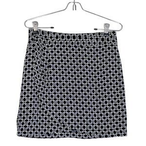 Banana Republic Factory Geo Print Mini Skirt in Black / White - Sz 2